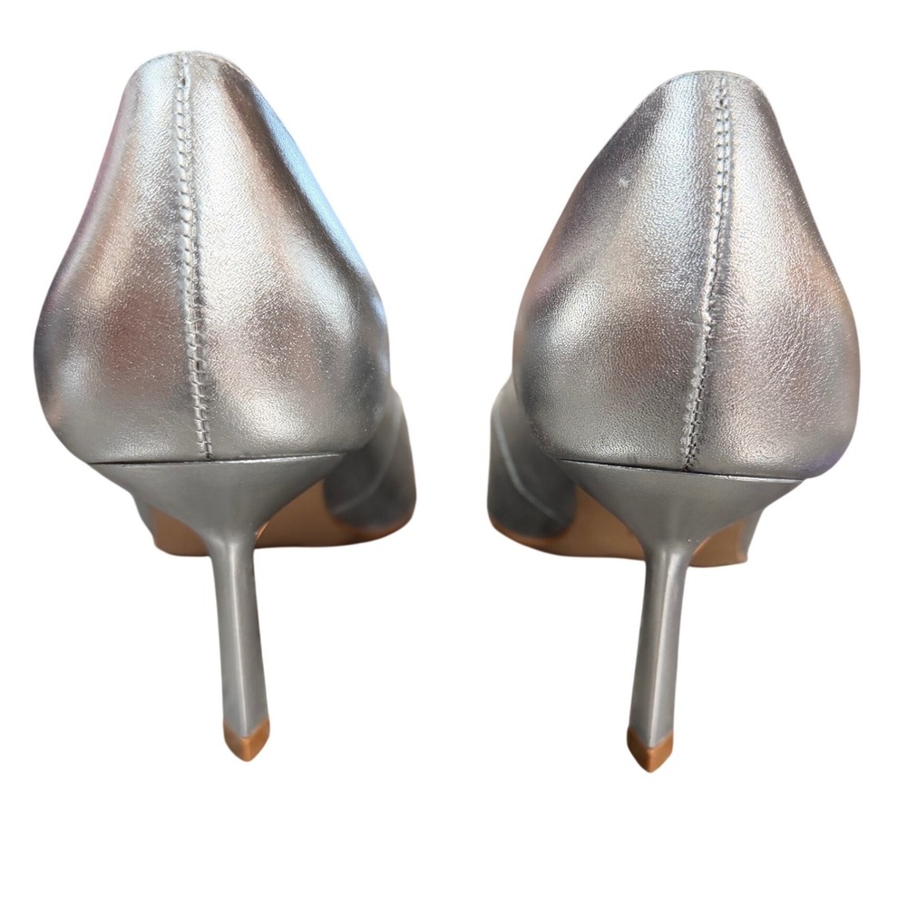 Kenneth Cole Beatrix Pumps Womens 8M‎ Silver Pointed Toe Stiletto Metallic Heels - Picture 11 of 13
